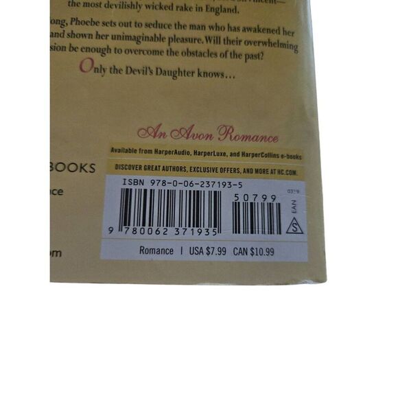 Devil's Daughter by Lisa Kleypas avon books isbn 9780062371935 - Picture 4 of 5